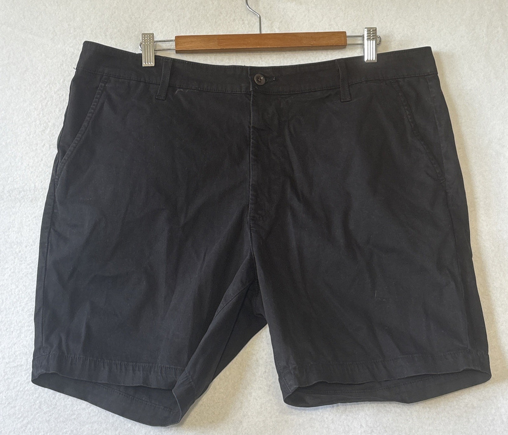AG Adriano Goldschmied Shorts Mens 38 Black Cipher 7" Slim Short Chino
